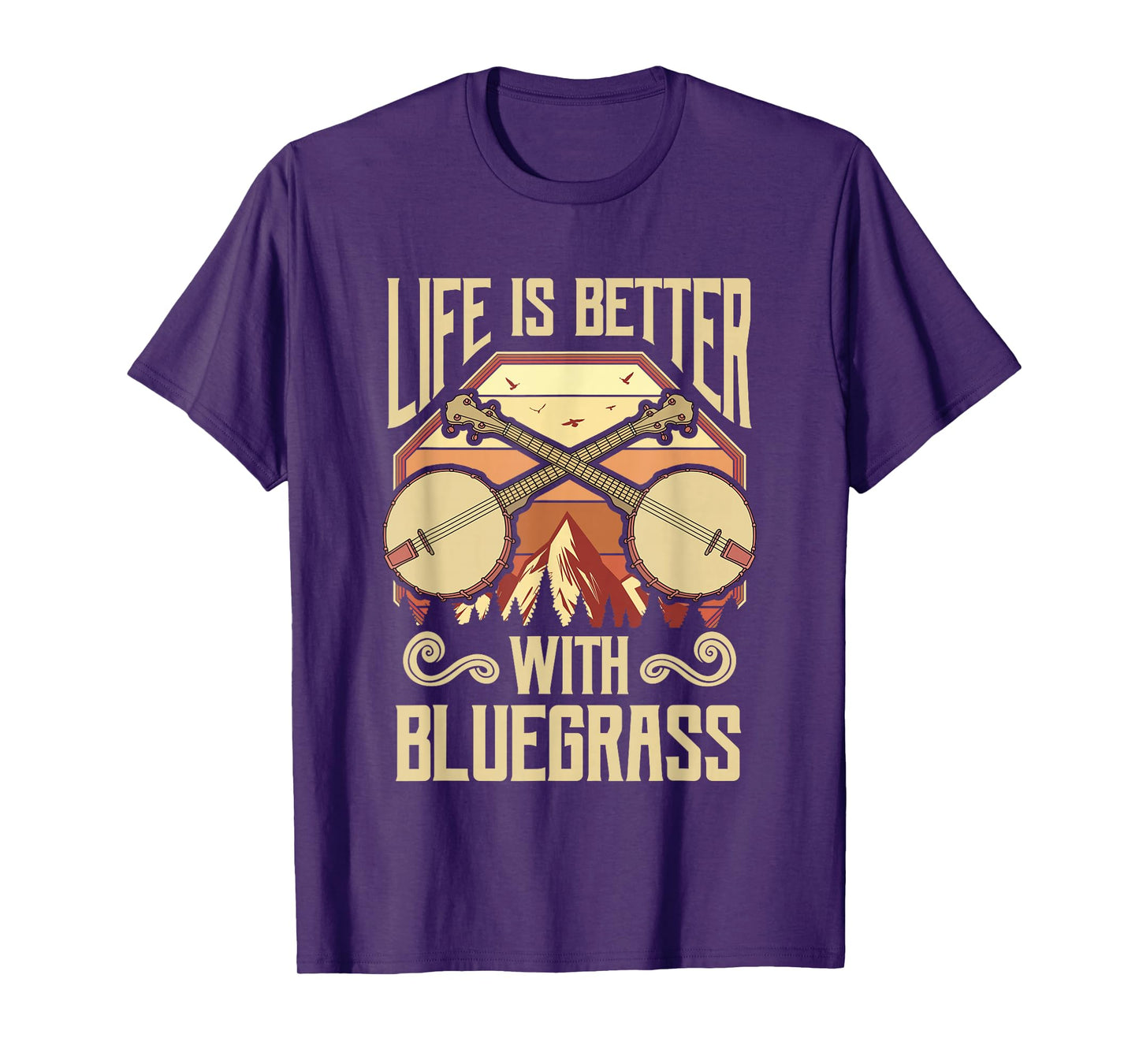 Banjo Vintage Retro Bluegrass Music Fans Banjo Player T-Shirt