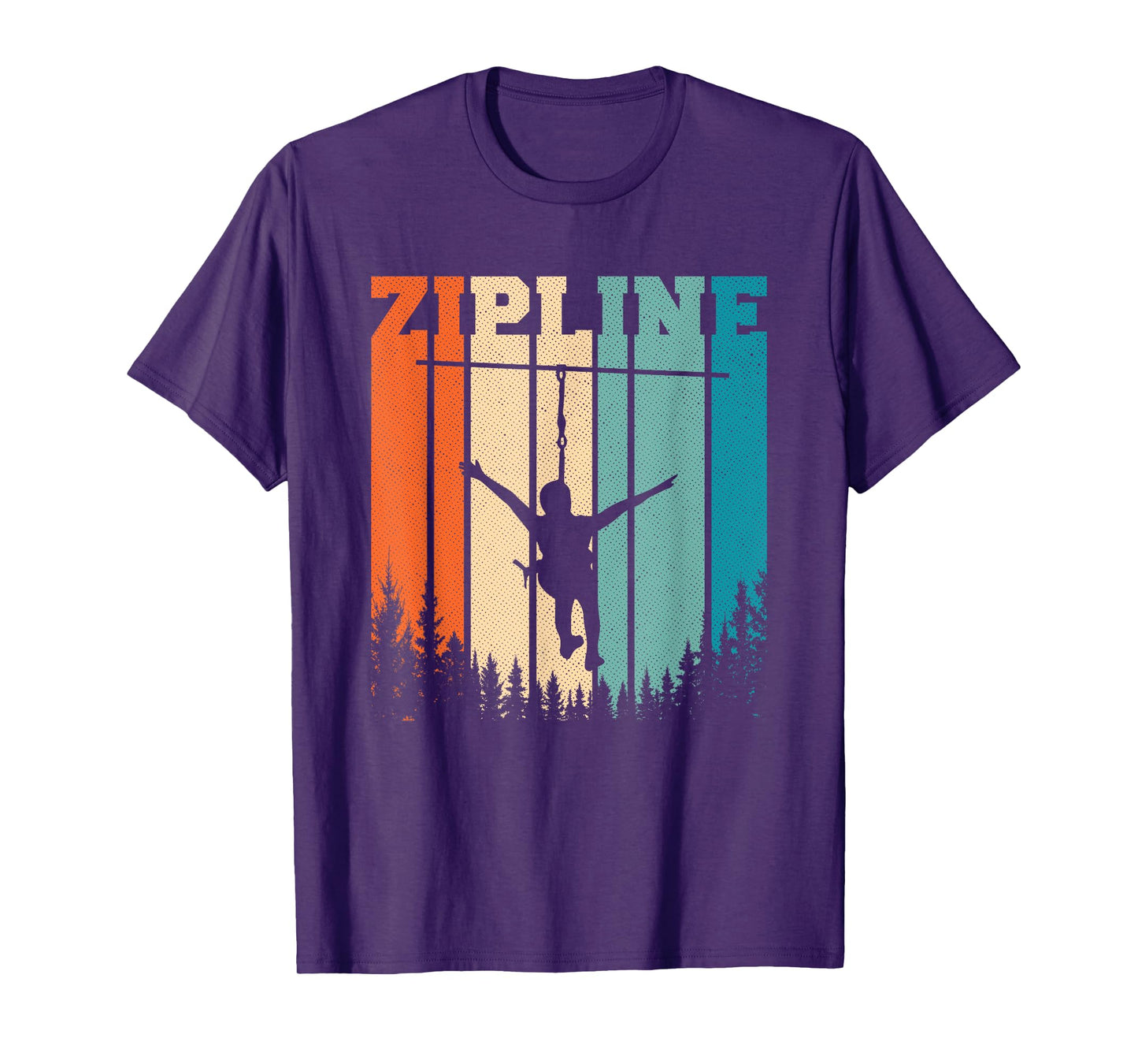 Zip Line Zipline Adventure Vintage Ziplining Ziplines T-Shirt