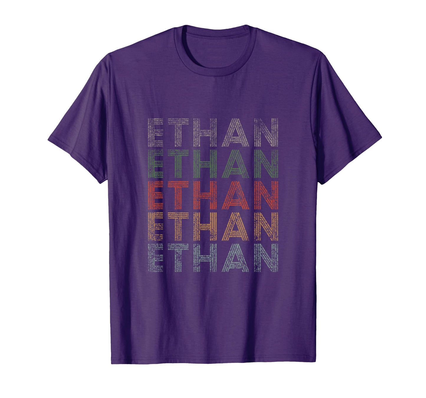 Ethan First Name Grunge Style Vintage Retro T-Shirt