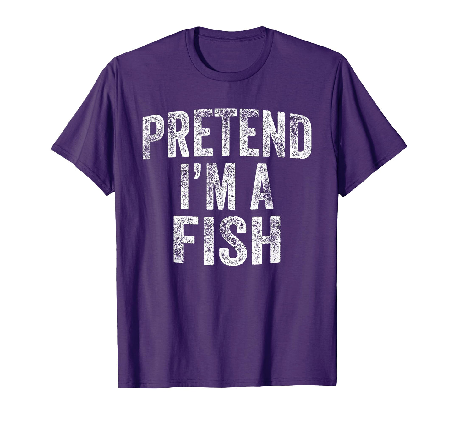 Pretend I'm A Fish Costume Family Lazy Halloween Party Fish T-Shirt