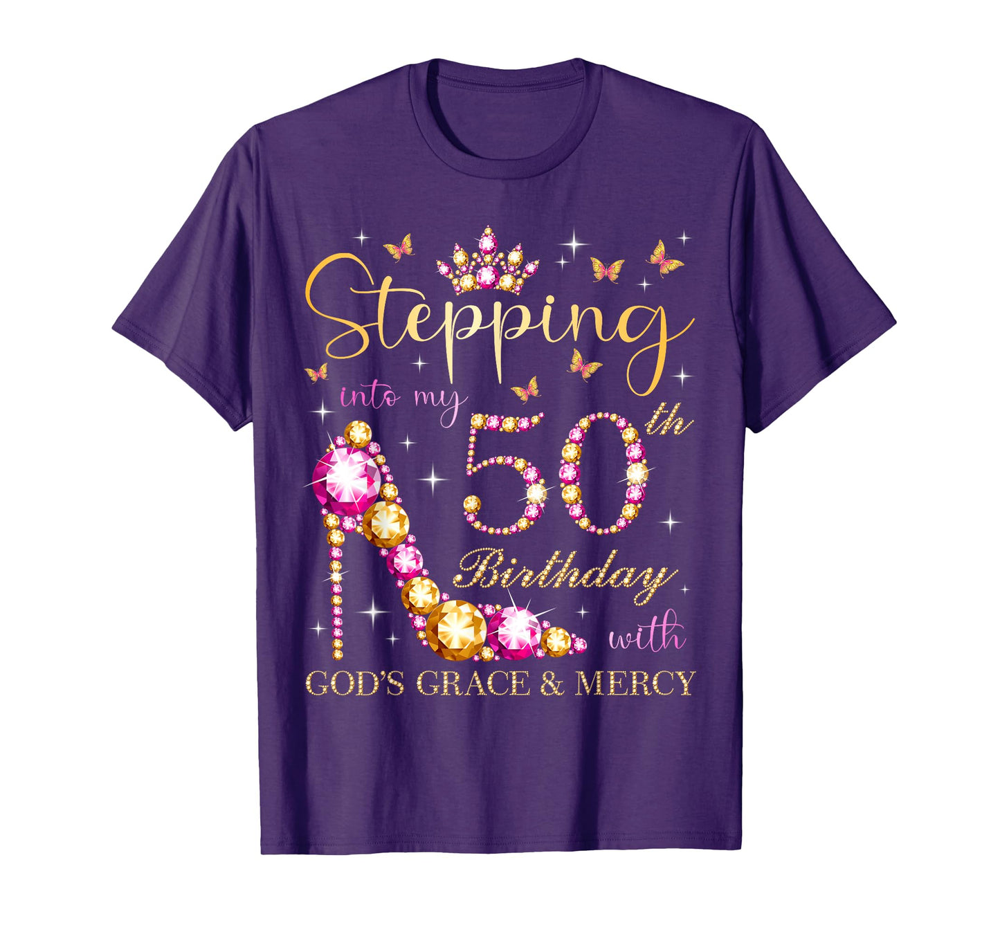 Stepping Into My 50th Birthday With God's Grace & Mercy Cute T-Shirt