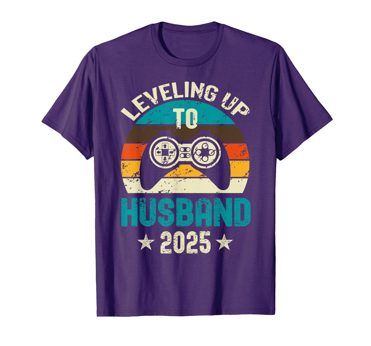 Leveling Up To Husband 2025 Future Groom Bachelor Party T-Shirt