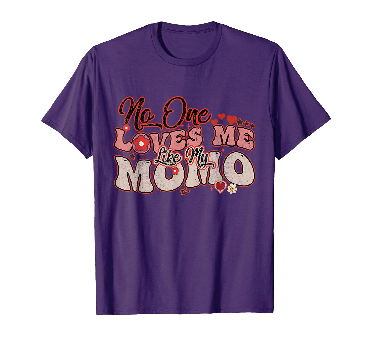 No One Loves Me Like My Momo Groovy Mothers Day Women Men T-Shirt