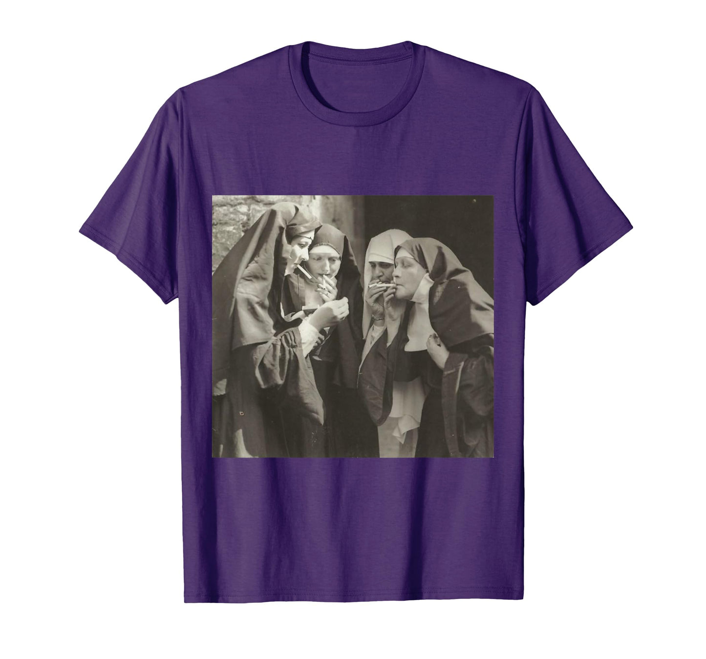 #snirt Funny T-Shirt Nun Nuns Smoking Hoodie Printed T-Shirt