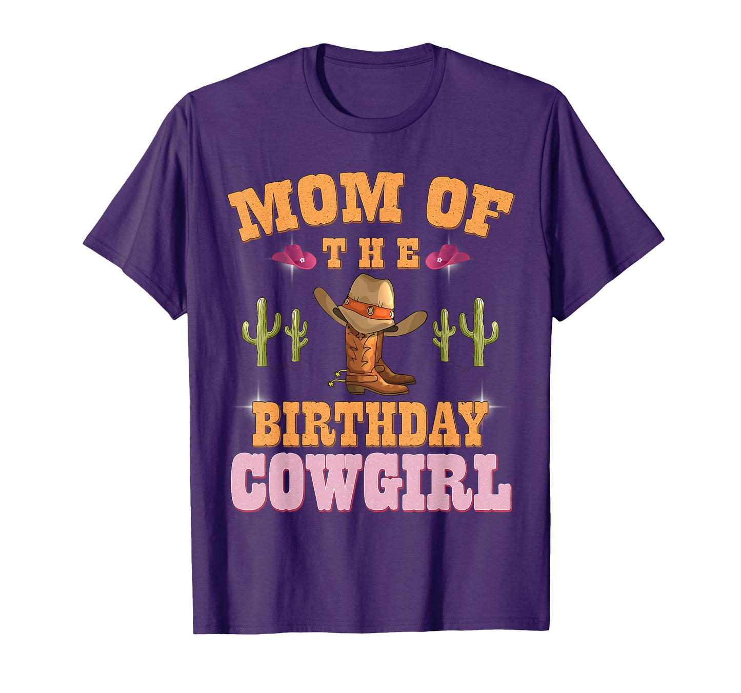MOM of The Birthday Cowgirl Western Themed Girls Birthday T-Shirt
