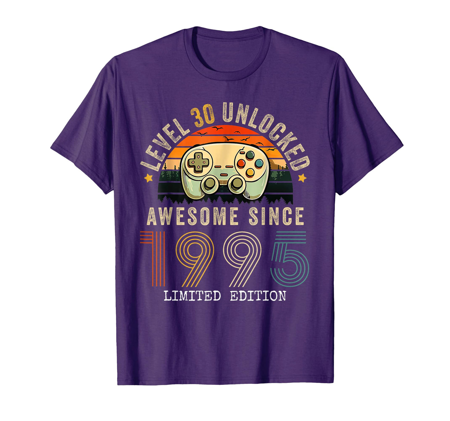 30 Year Old 1995 Level 30 Unlocked 30th Birthday Men T-Shirt