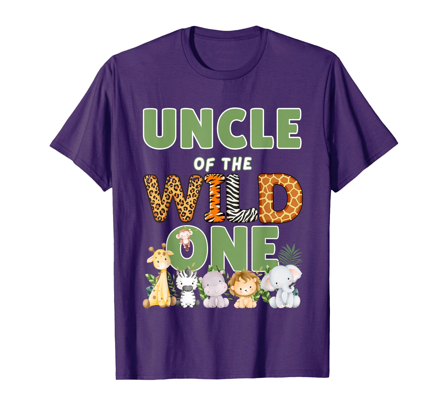 Uncle Of The Wild One 1st Birthday Safari Family Matching T-Shirt