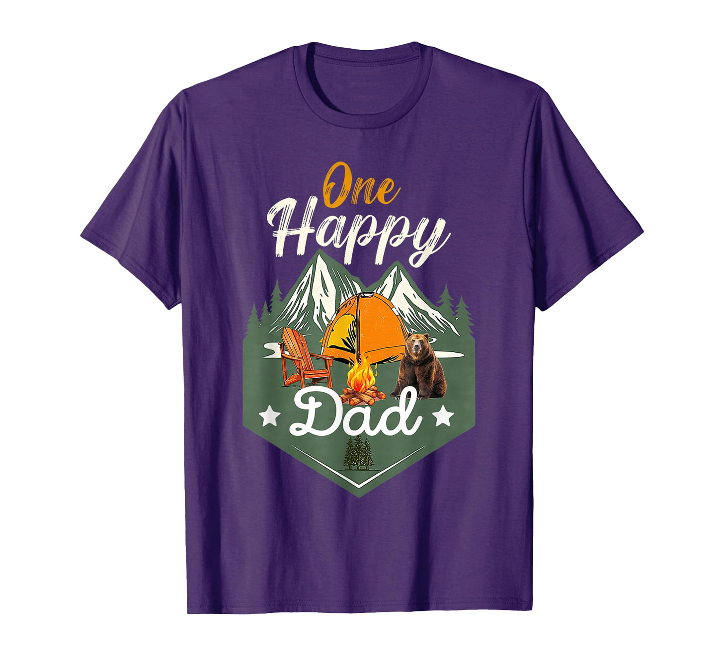One Happy Mama Camper Birthday Family Bear Matching Sister T-Shirt