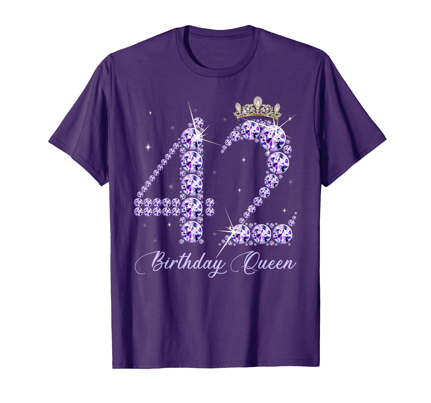 42 Year Old Its My 42nd Birthday Queen Diamond Heels Crown T-Shirt