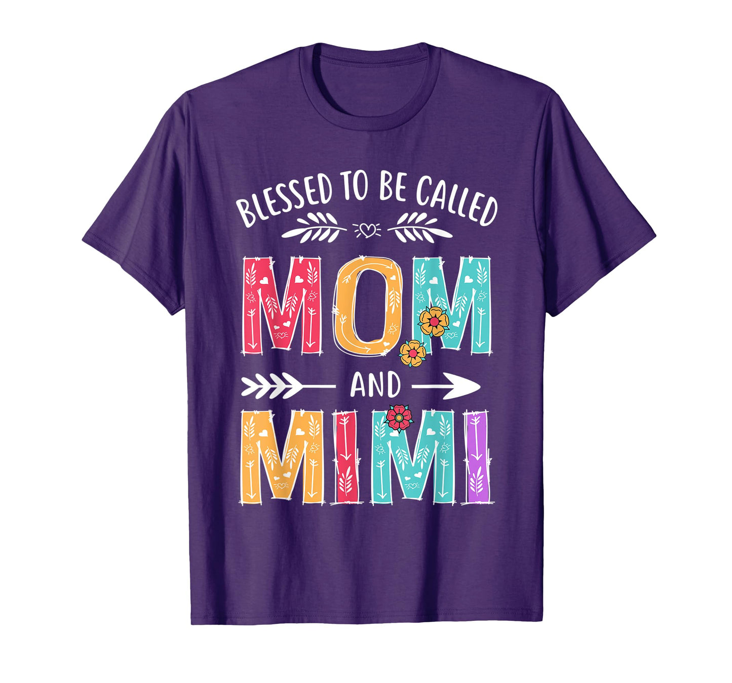 Blessed To Be Called Mom and Mimi Funny Grandma Mothers Day T-Shirt