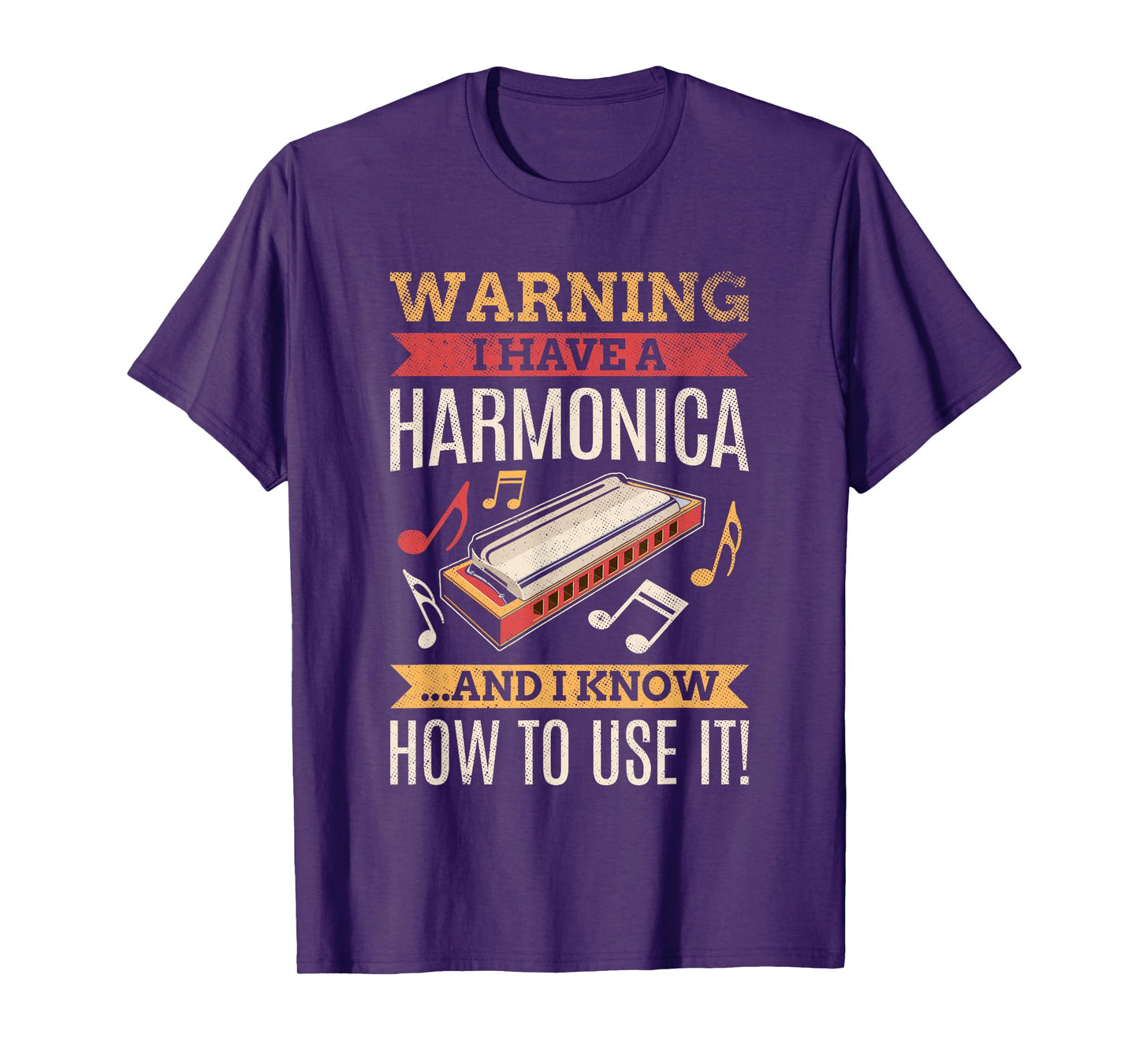 Harmonica Vintage Retro Harmonica Player Gift T-Shirt