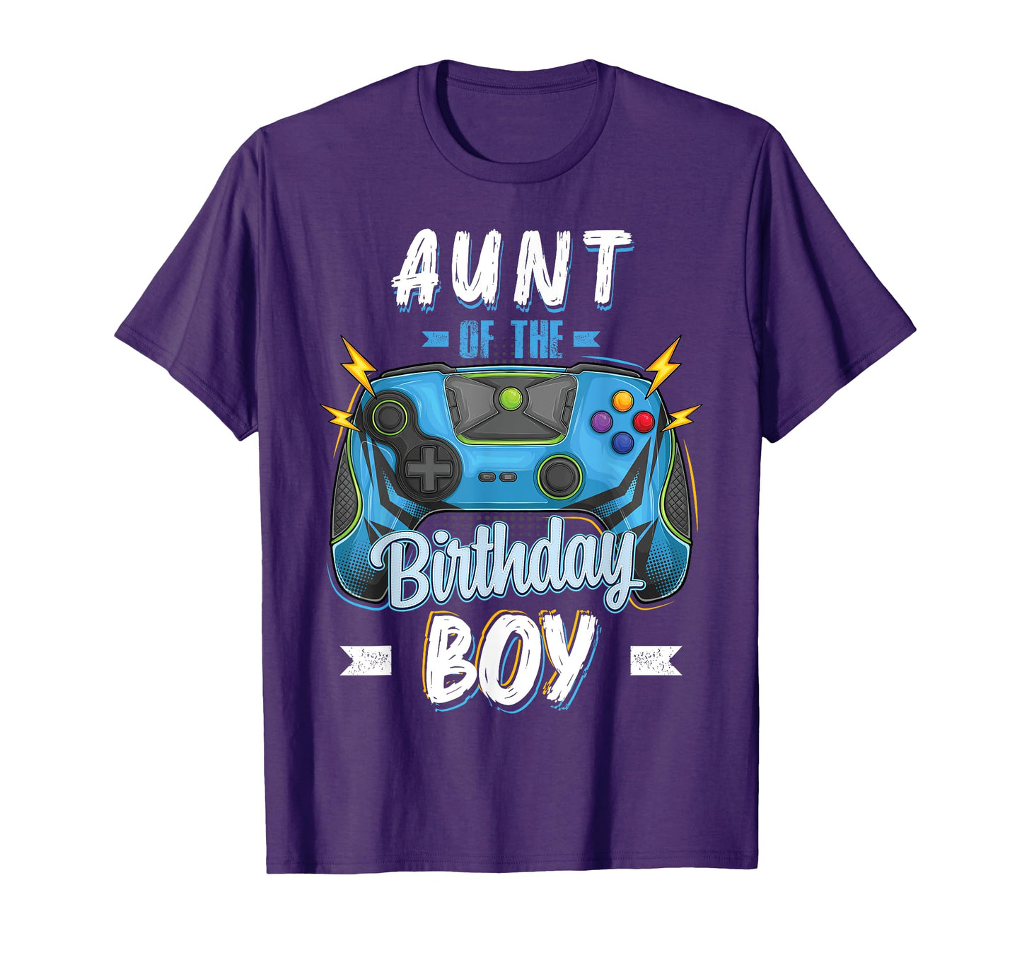 Aunt of the Birthday Boy Matching family Video Gamer party T-Shirt