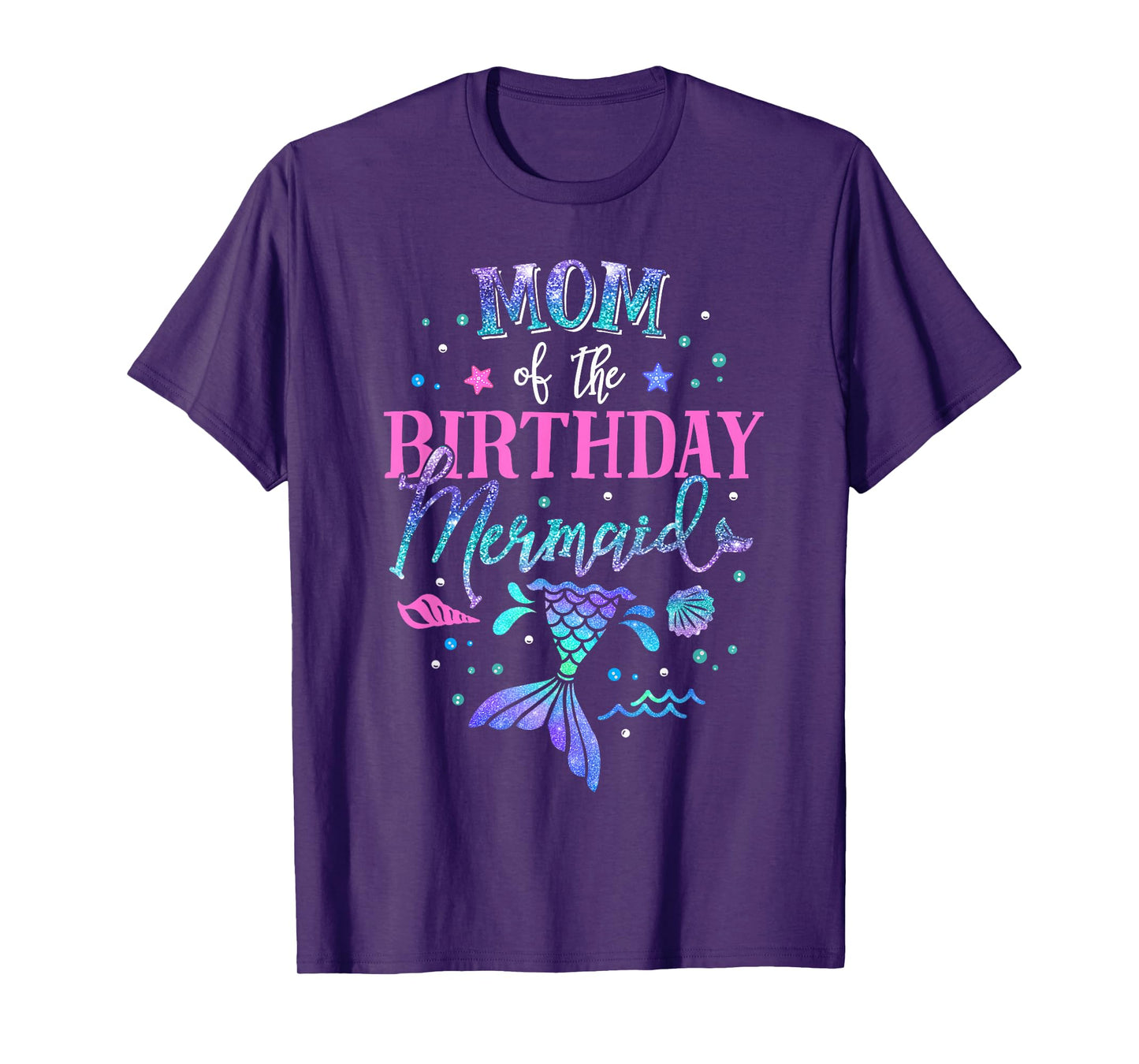 Mom Of The Birthday Mermaid Party Matching Family Mommy T-Shirt