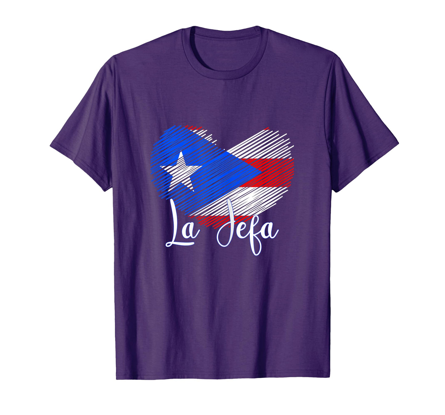 Boricua Jefa Puerto Rico Heart Flag Boricua Mom mothers day T-Shirt
