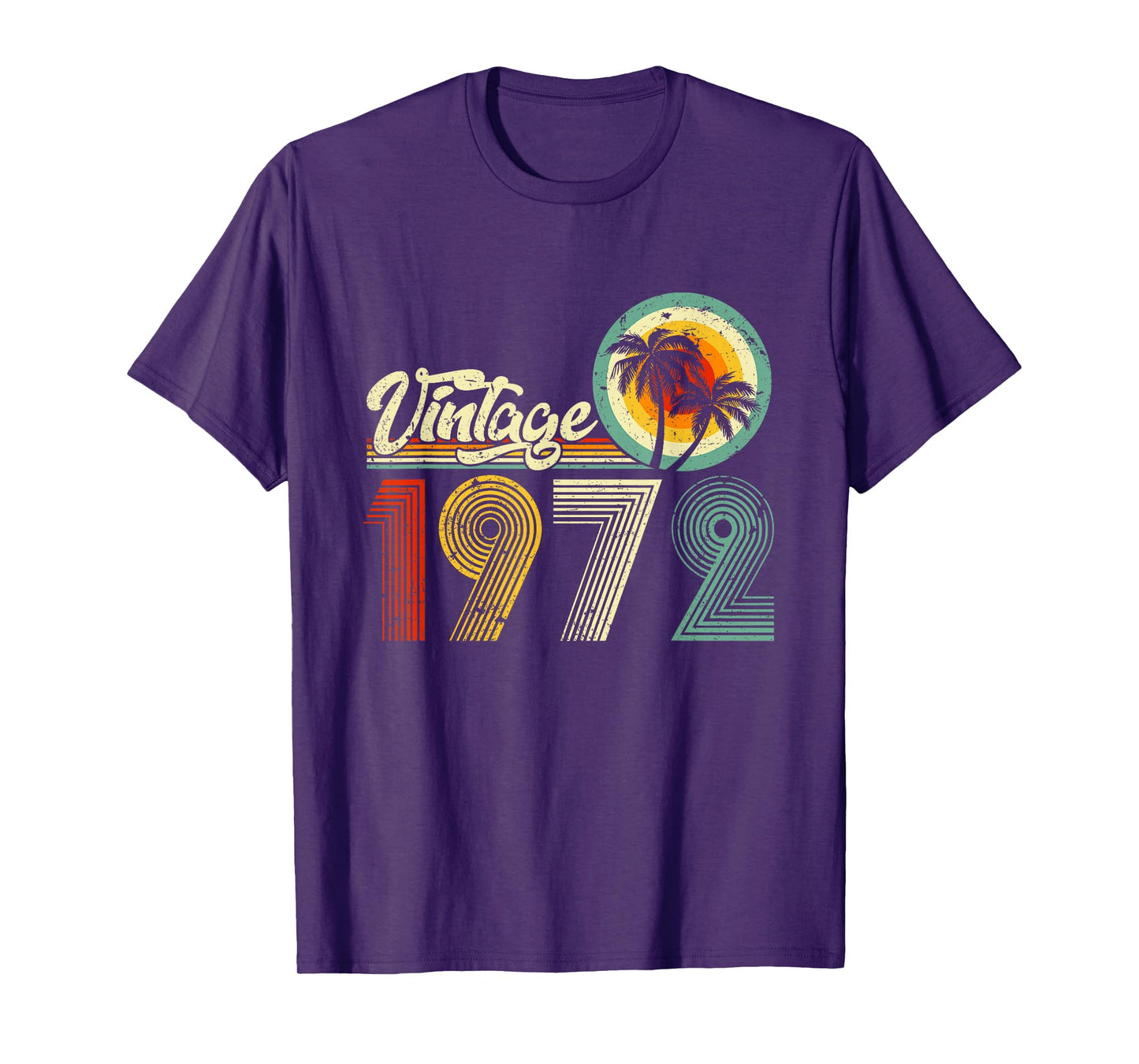 50 Year Old Gift Men Women Vintage 1972 50th Birthday Retro T-Shirt