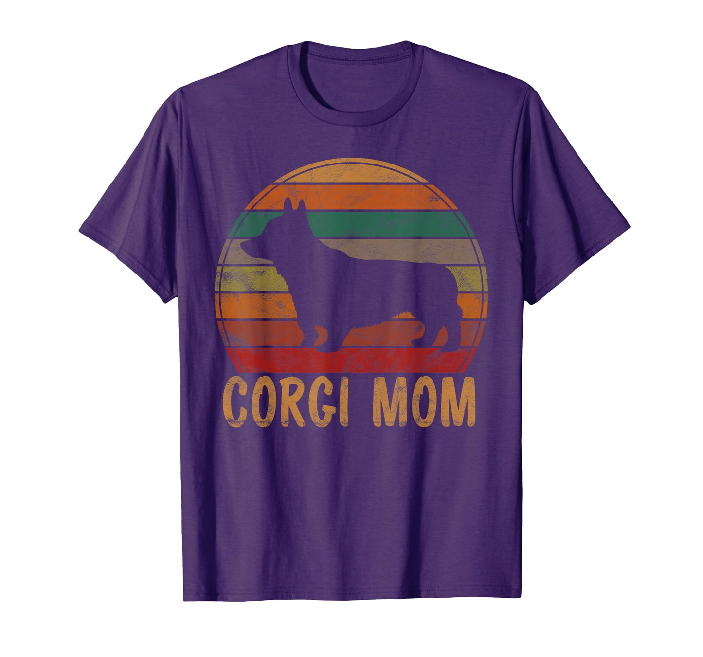 Retro Corgi Mom Gift Dog Mother Pet Welsh Corgi Mama T-Shirt