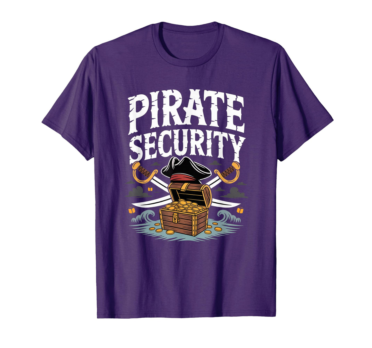 Pirate Security Funny Halloween Costume Dad Mom Group Humor T-Shirt