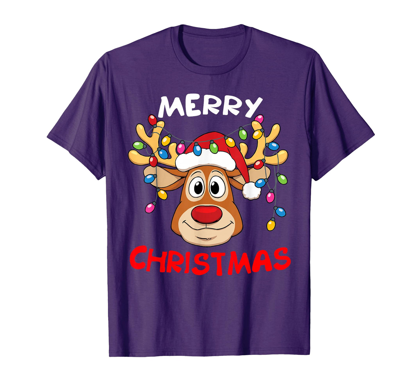 Merry Christmas Reindeer Xmas Family Men Women T-Shirt