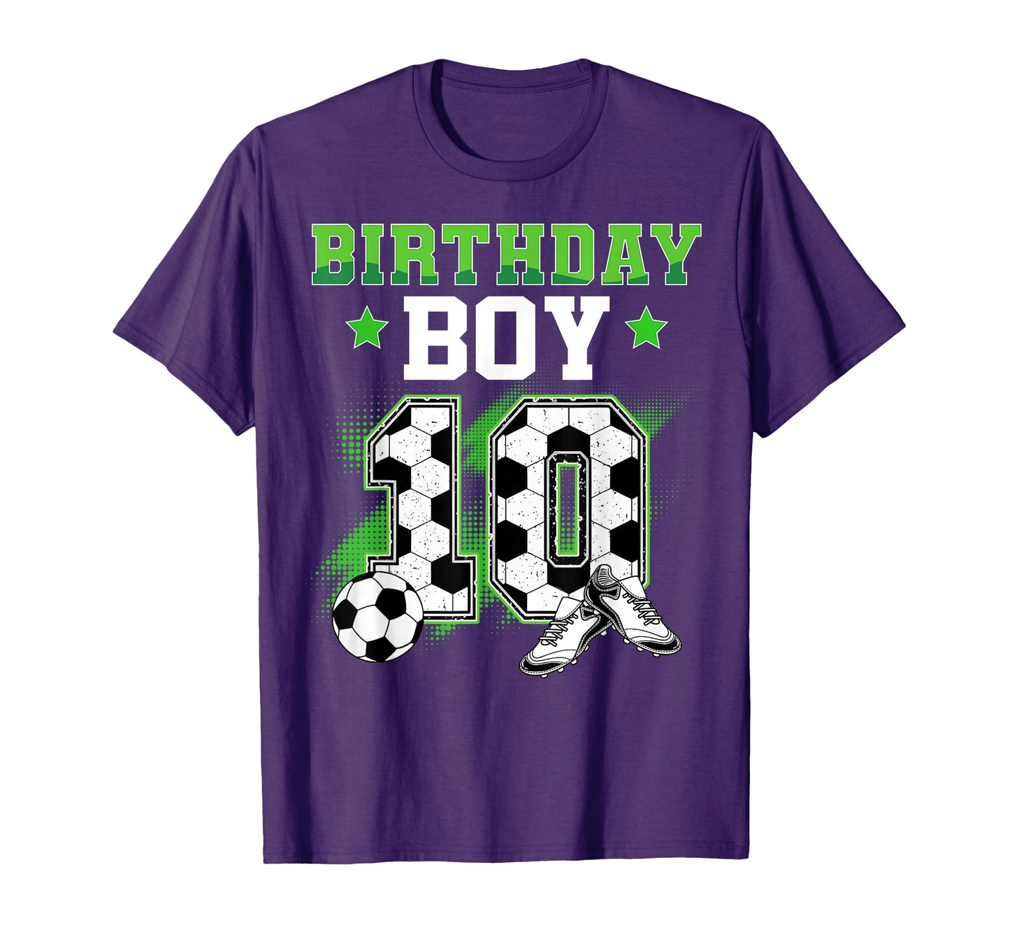 10th Birthday Boy Soccer 10 Year Old Sport 10yr Boys Party T-Shirt