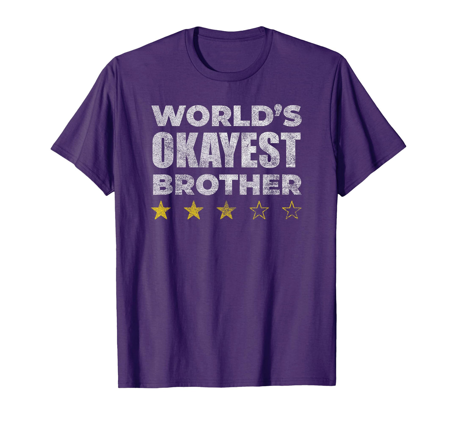 Funny Worlds Okayest Brother - Vintage Style T-Shirt