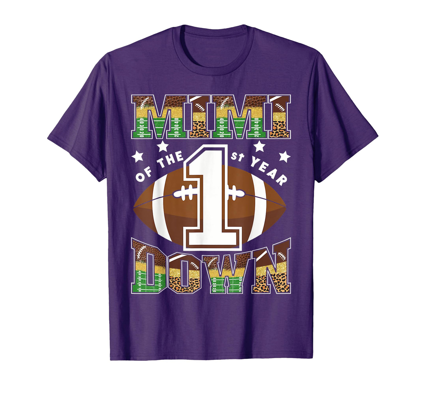 Mimi Of The 1St Year Down Football First Birthday Boy T-Shirt