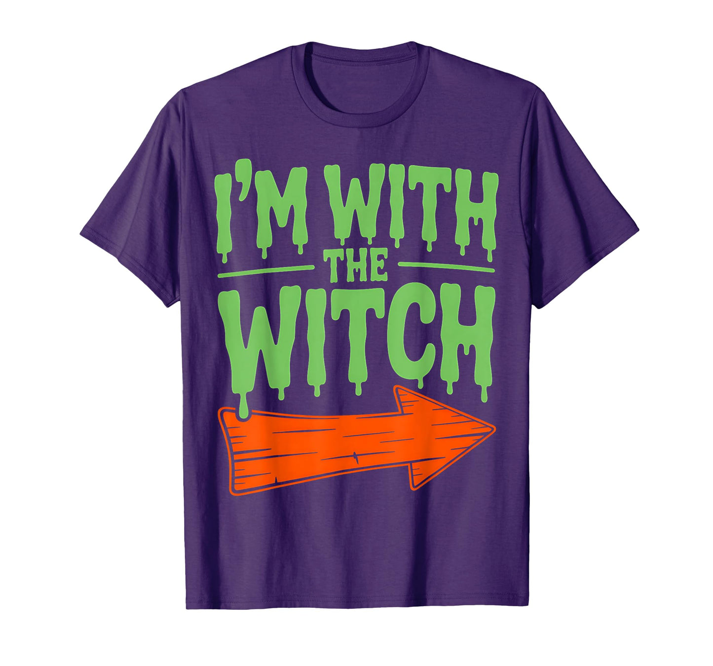 Im with The Witch Funny Husband Halloween Costume Couple Men T-Shirt