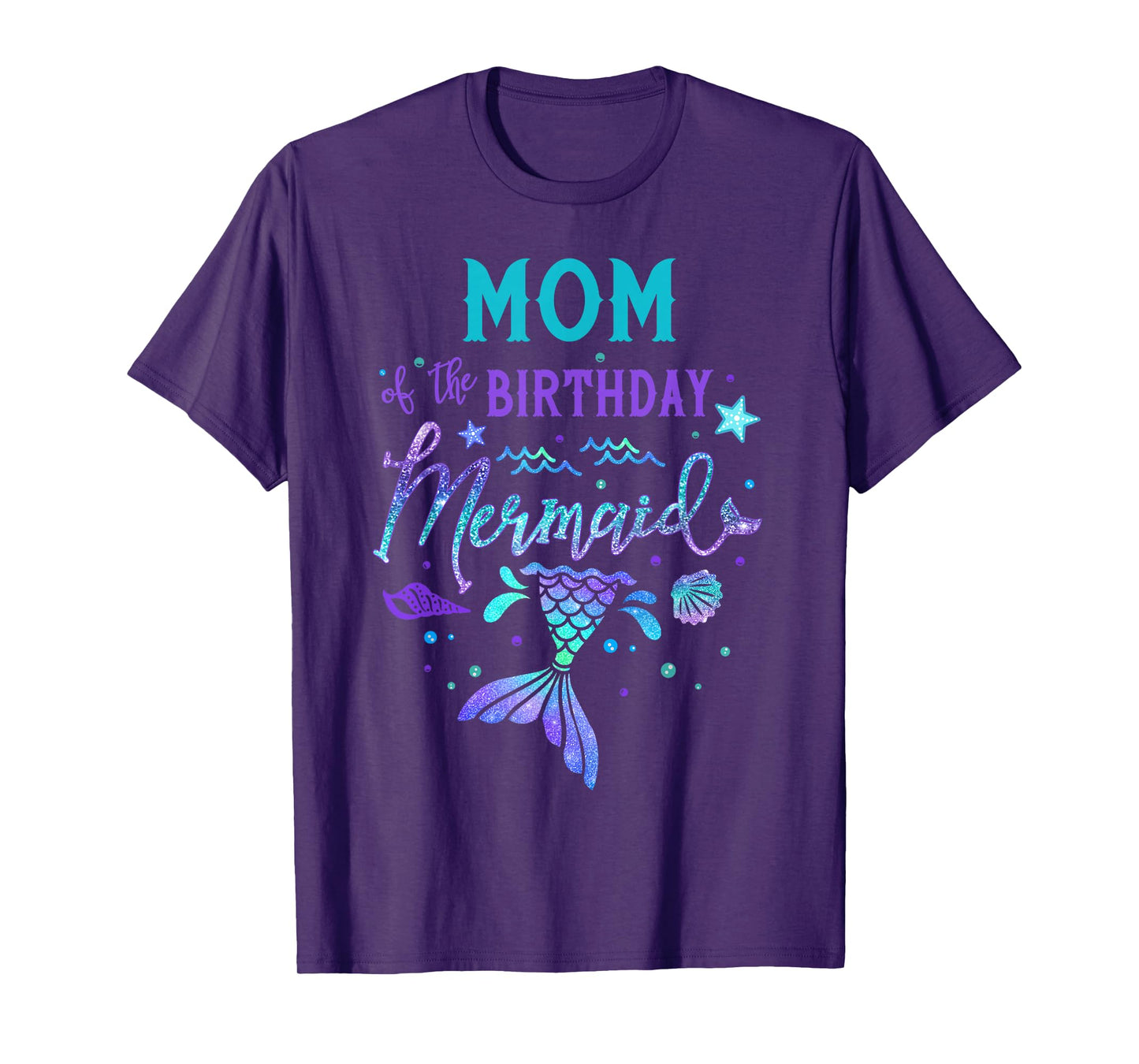 Mom Of The Birthday Mermaid Theme Party Squad Security Mommy T-Shirt