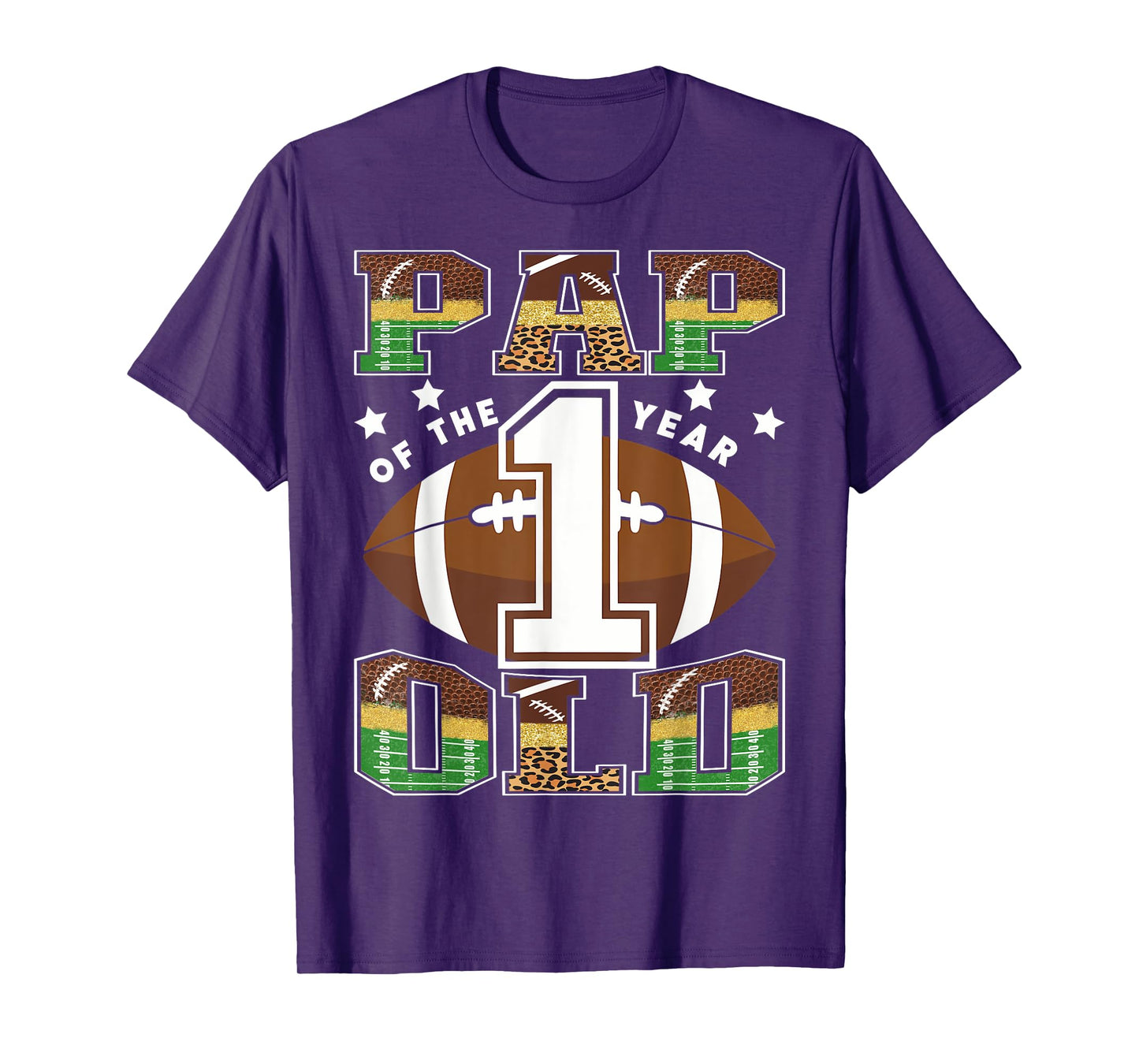 Pap Of The 1 Year Old Football 1St Year Down Birthday T-Shirt