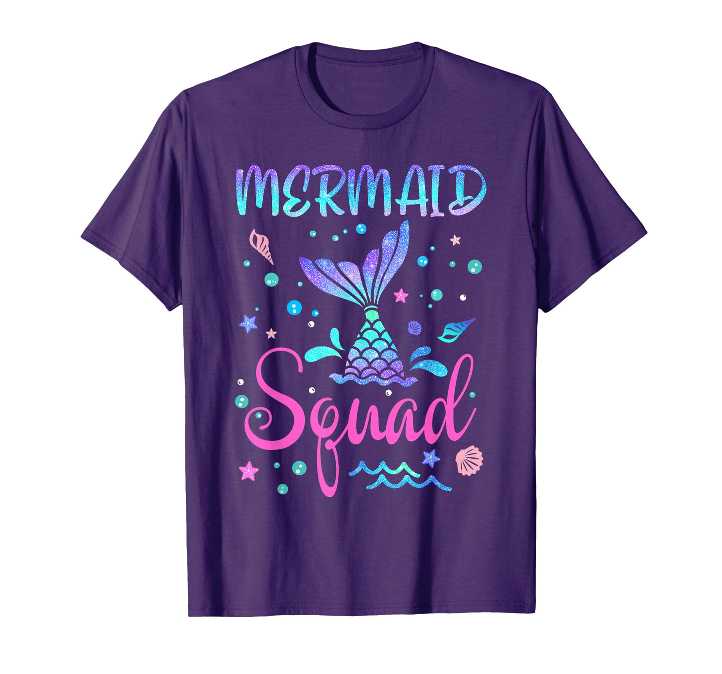 Mermaid Squad Of The Birthday Mermaid Tail Family Matching T-Shirt