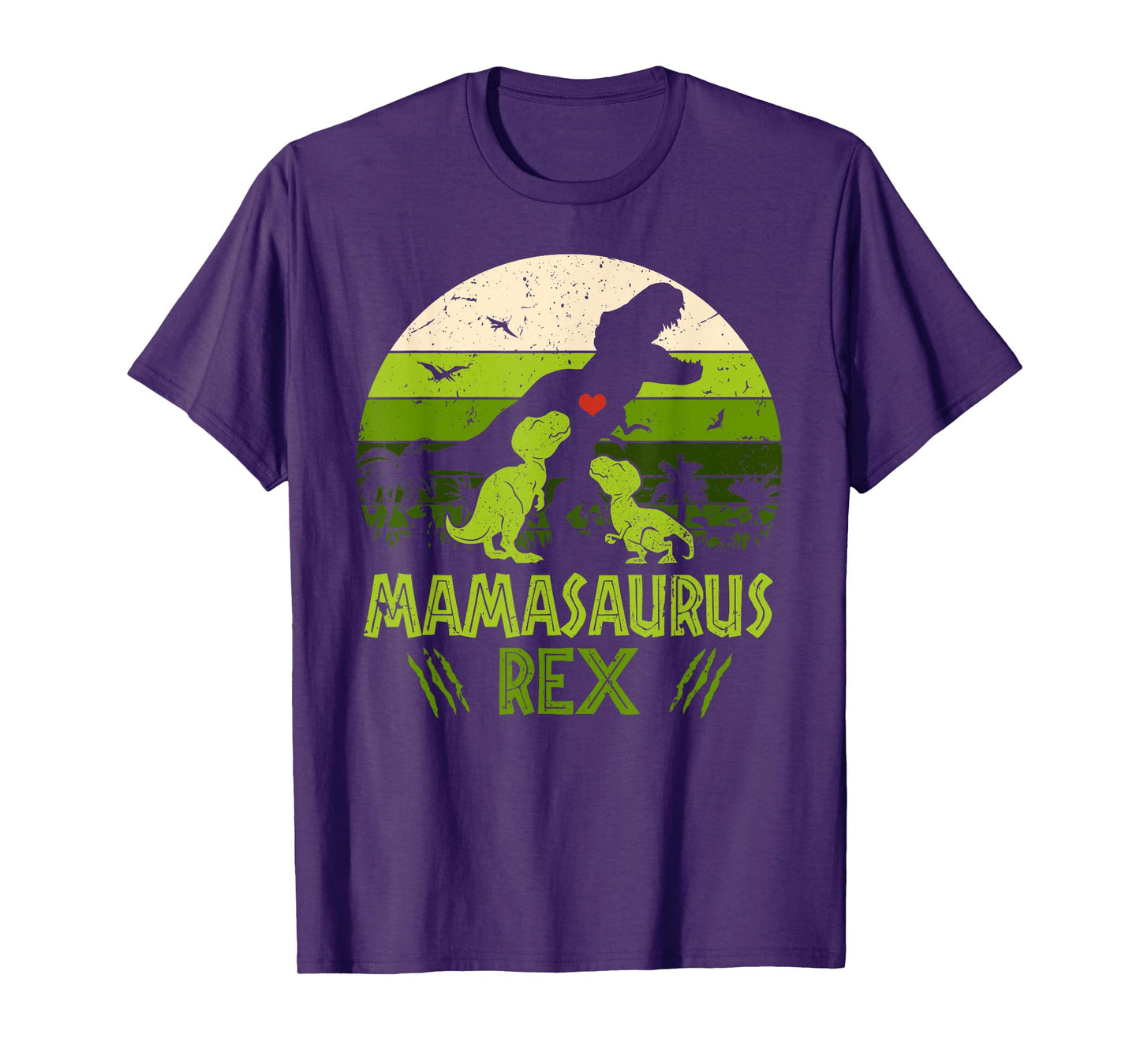 Vintage Retro 2 Kids Mamasaurus Dinosaur Lover Gift T-Shirt