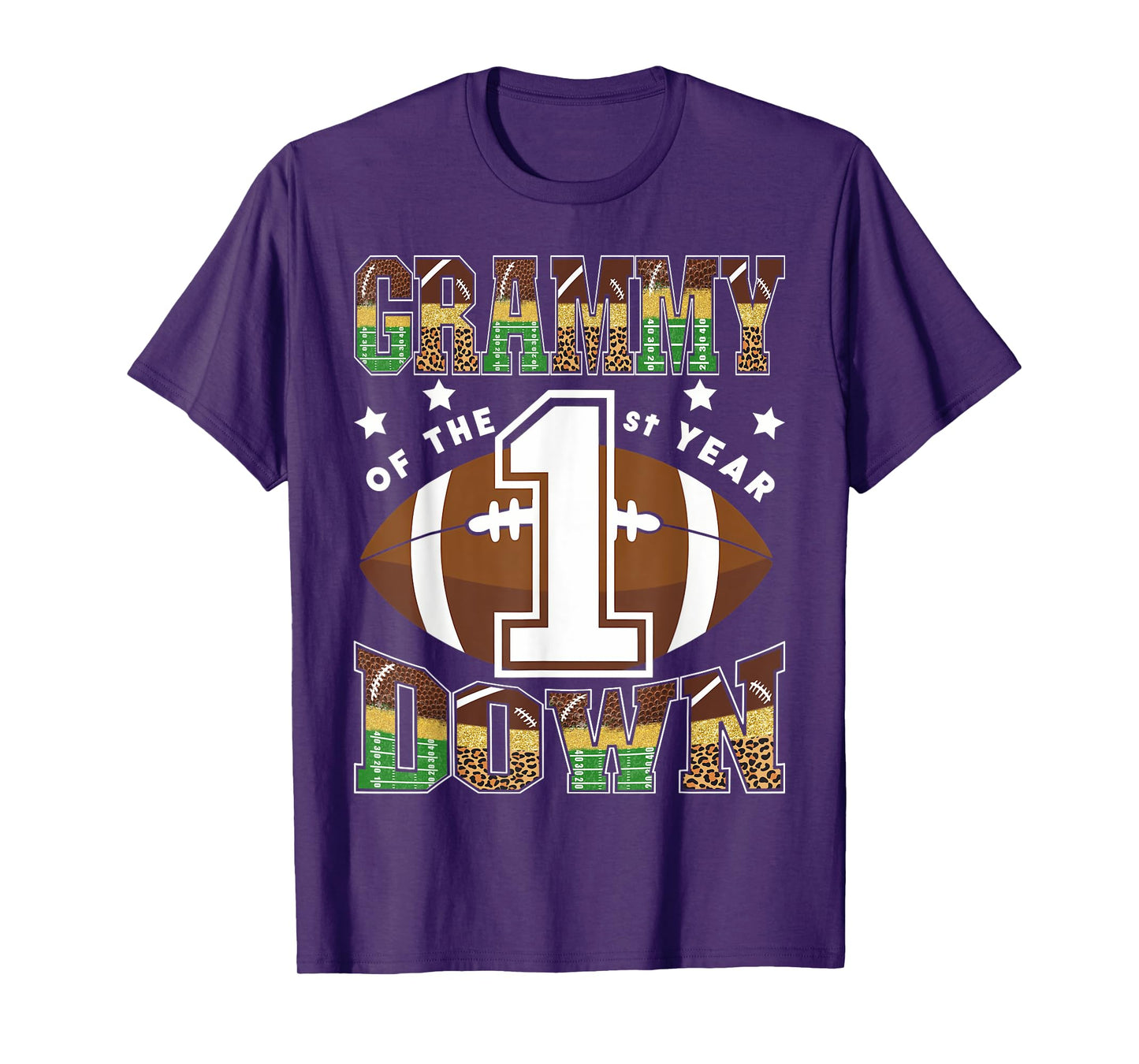 Grammy Of The 1St Year Down Football First Birthday Boy T-Shirt