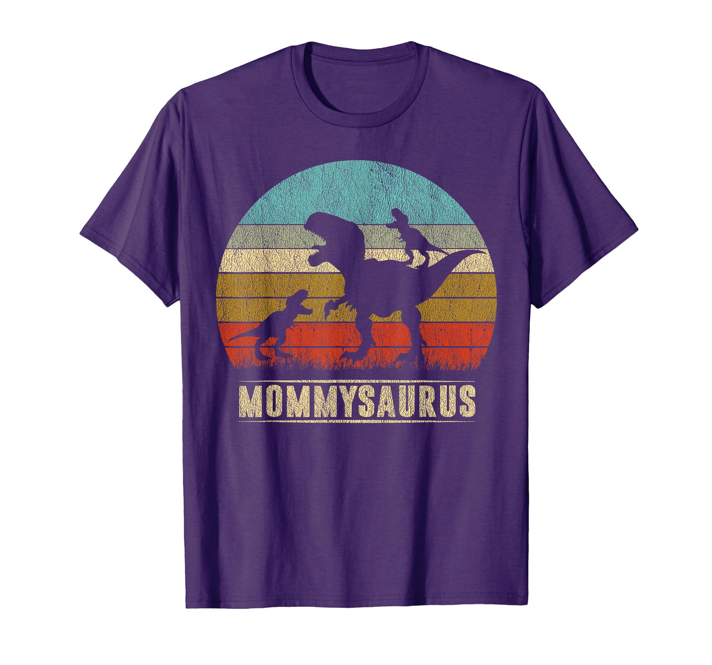 Mommy Dinosaur Mommysaurus 2 Two kids Matching Family T-Shirt