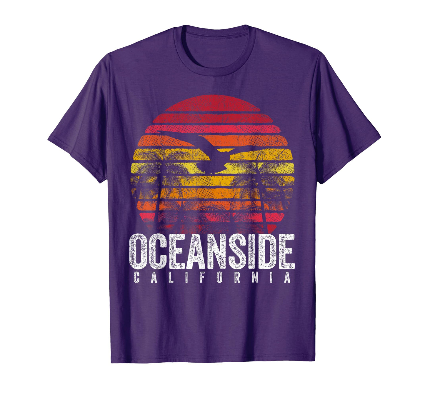 Oceanside California CA Vintage Retro Distressed Style T-Shirt