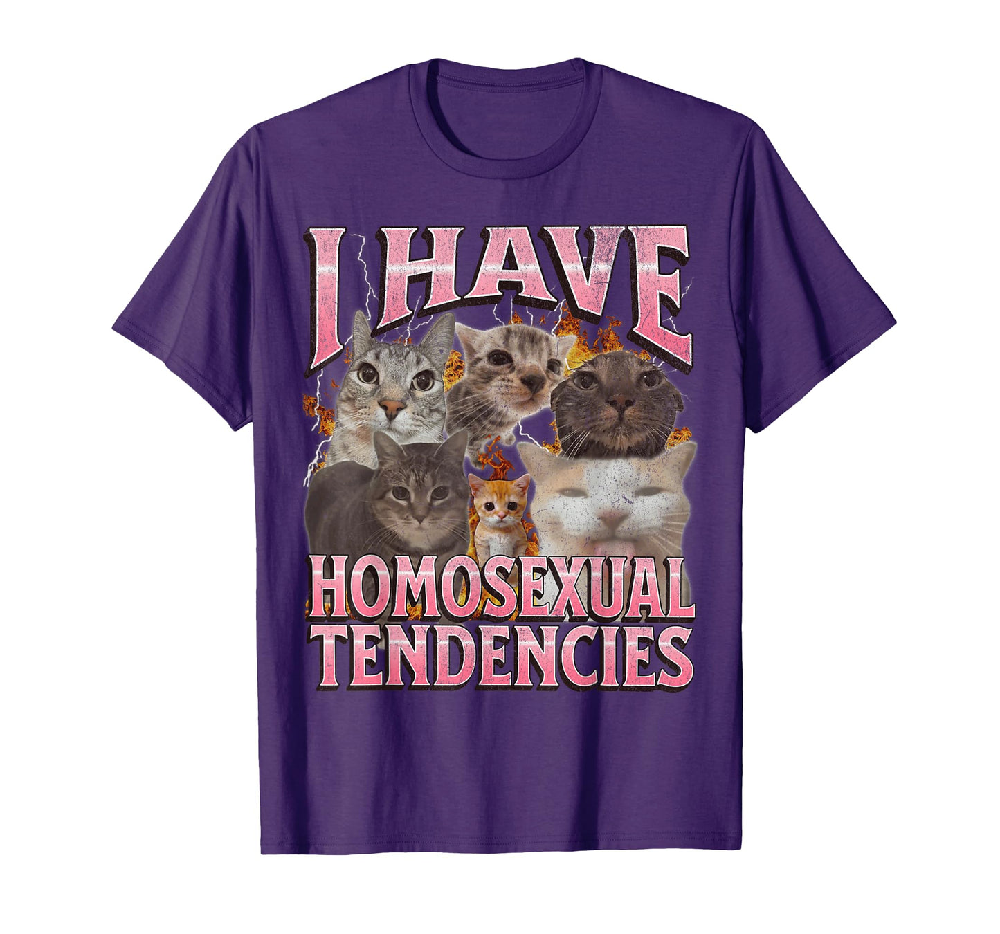 I Have Homosexual Tendencies Funny Cat Meme Bootleg Graphic T-Shirt