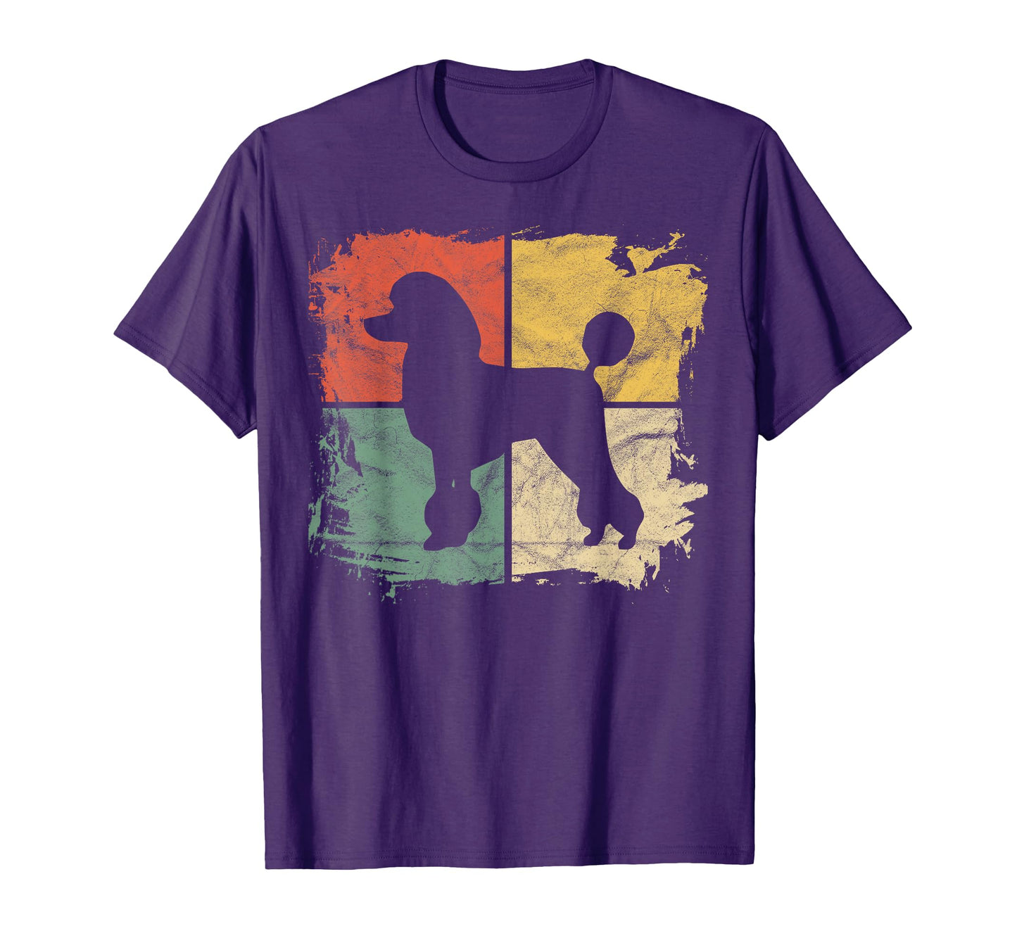 Square Retro Poodle Owner Gift Dog Poodle Dad Mom T-Shirt for Men Women Girls Kids