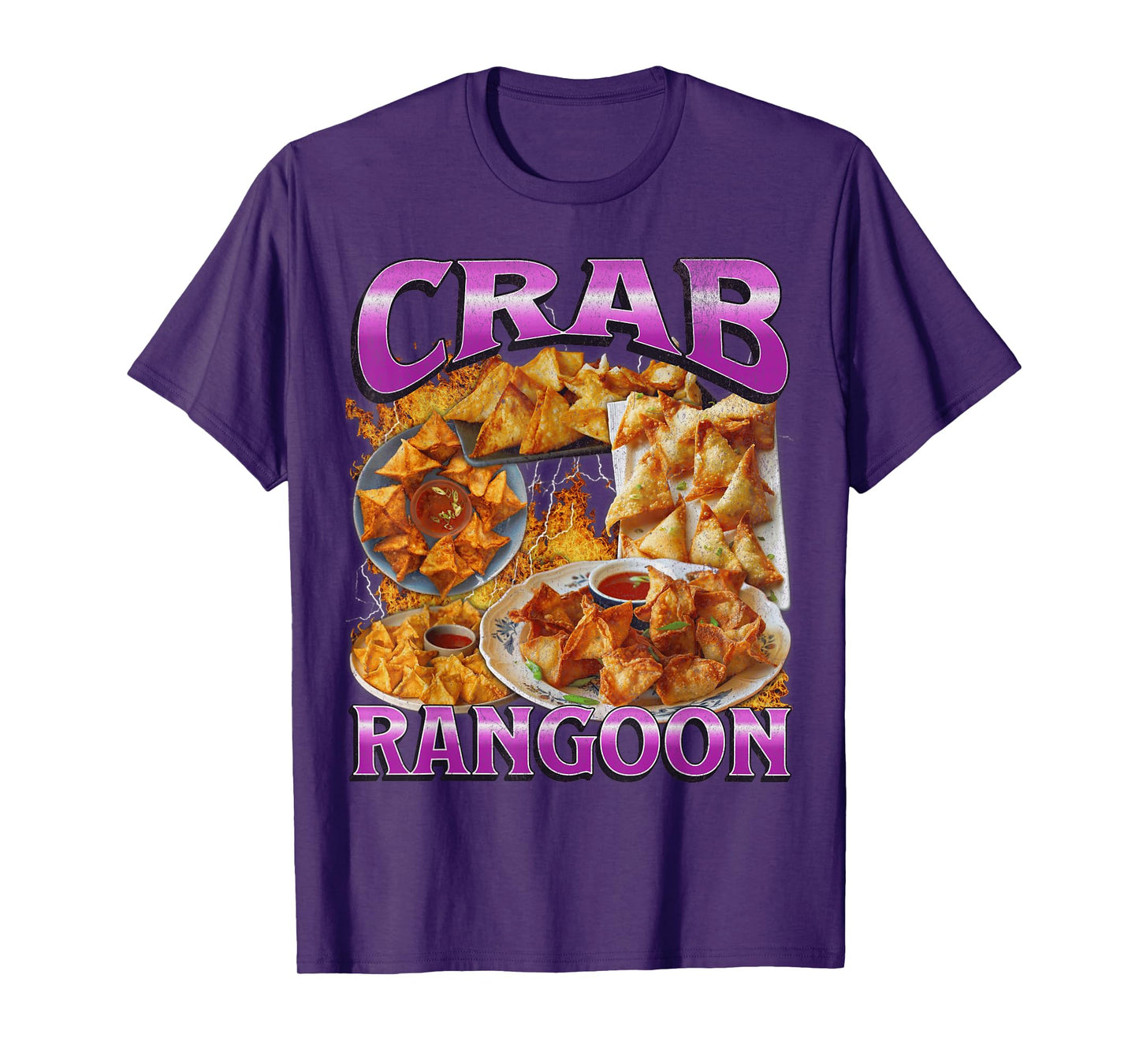 Funny Crab Rangoon Meme Bootleg Graphic T-Shirt