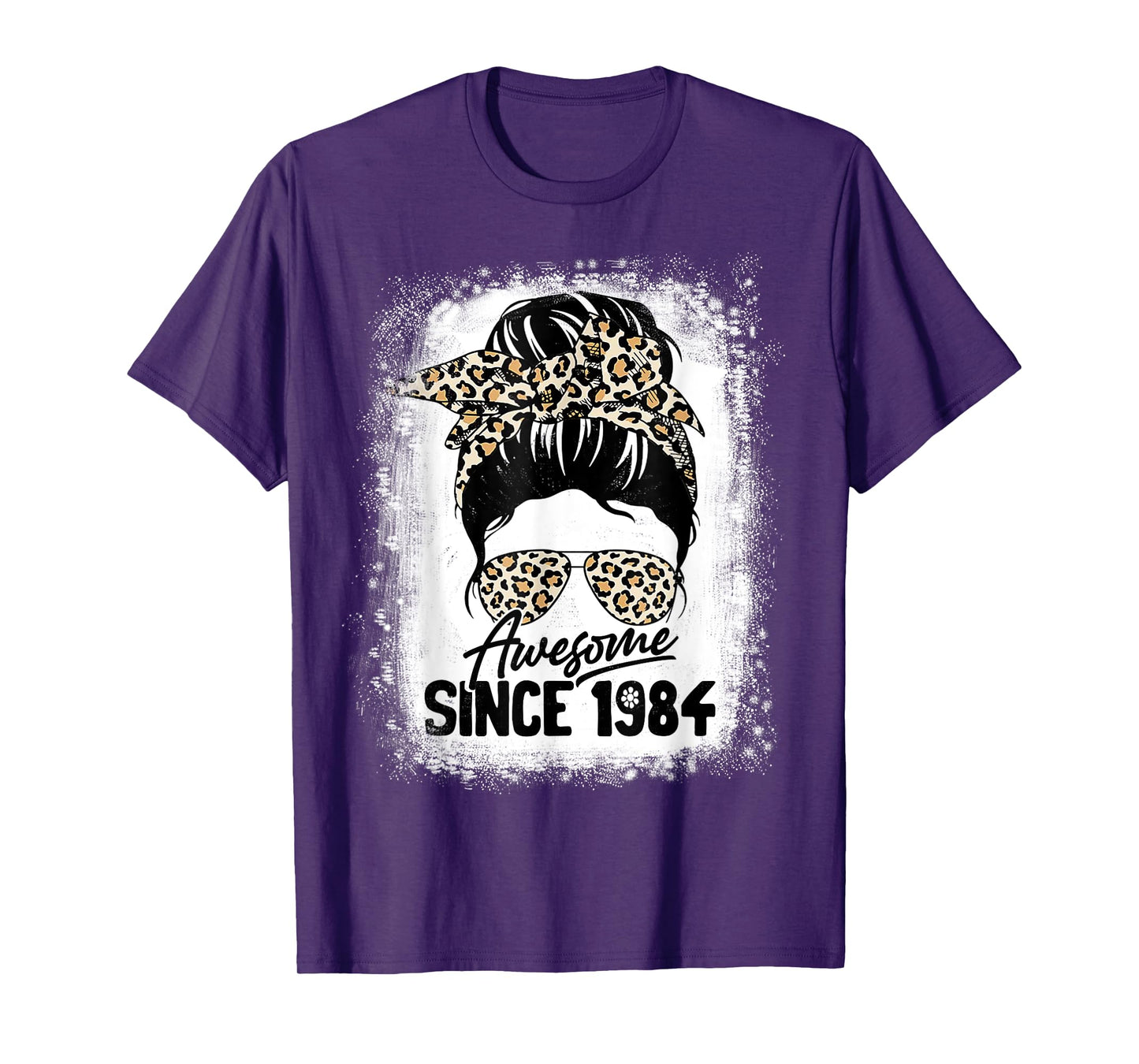 38 Years Old Awesome Since 1984 Leopard 38th Birthday T-Shirt