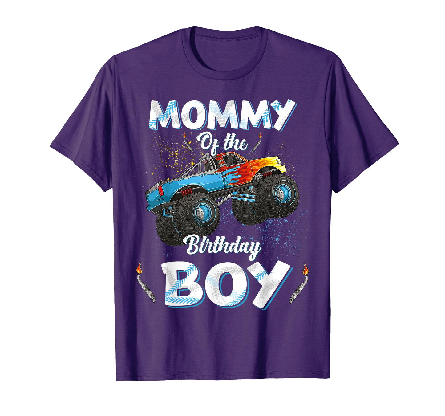 Mommy Of The Birthday Boy Monster Truck Bday Women Mom Mama T-Shirt