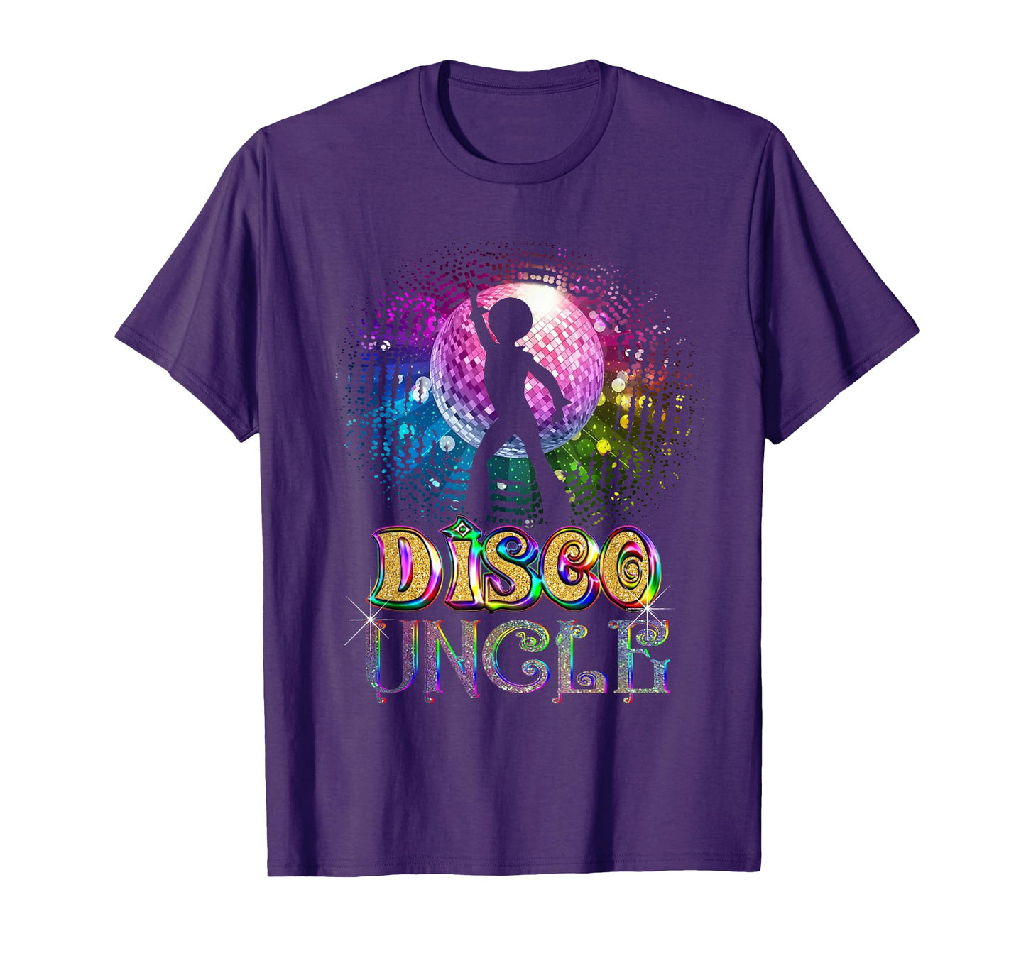 Funny Disco Uncle - Retro 70's Seventies Themed Disco Ball T-Shirt