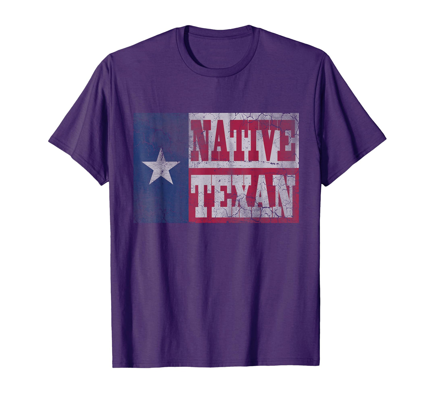 Native Texan Texas Flag Family Home Love Vintage Distressed T-Shirt