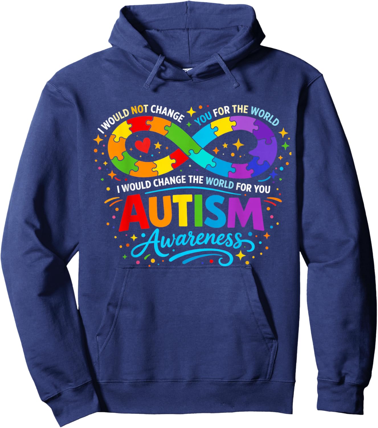 Autism Awareness Infinity Symbol Puzzle Neurodiversity Women T-Shirt - Hoodie | Navy