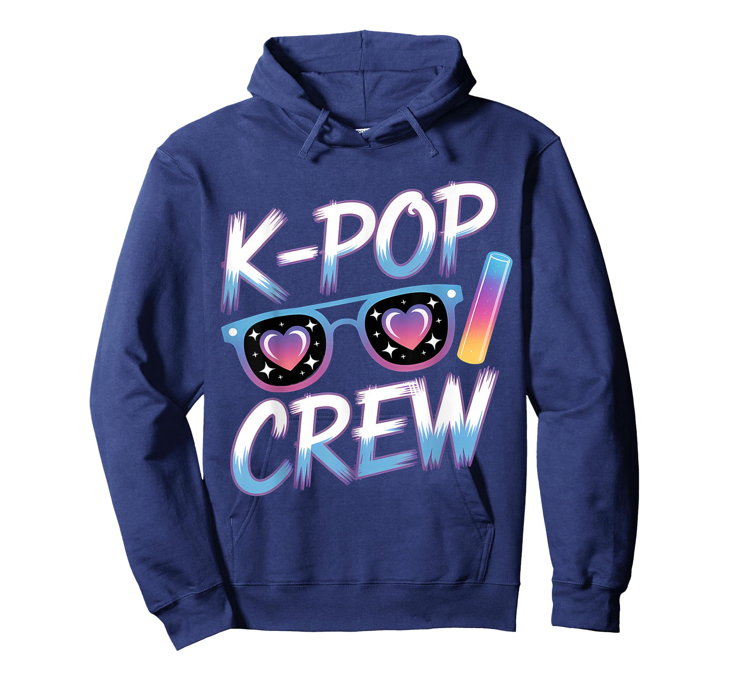 K-Pop Crew Sunglasses Heartbeat Style T-Shirt - Hoodie | Navy