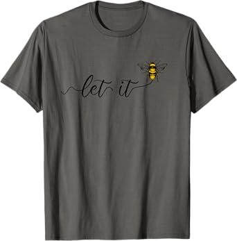 Let It Bee Hand Drawn Cute Bee Beekeeper Line Art Lady T-Shirt