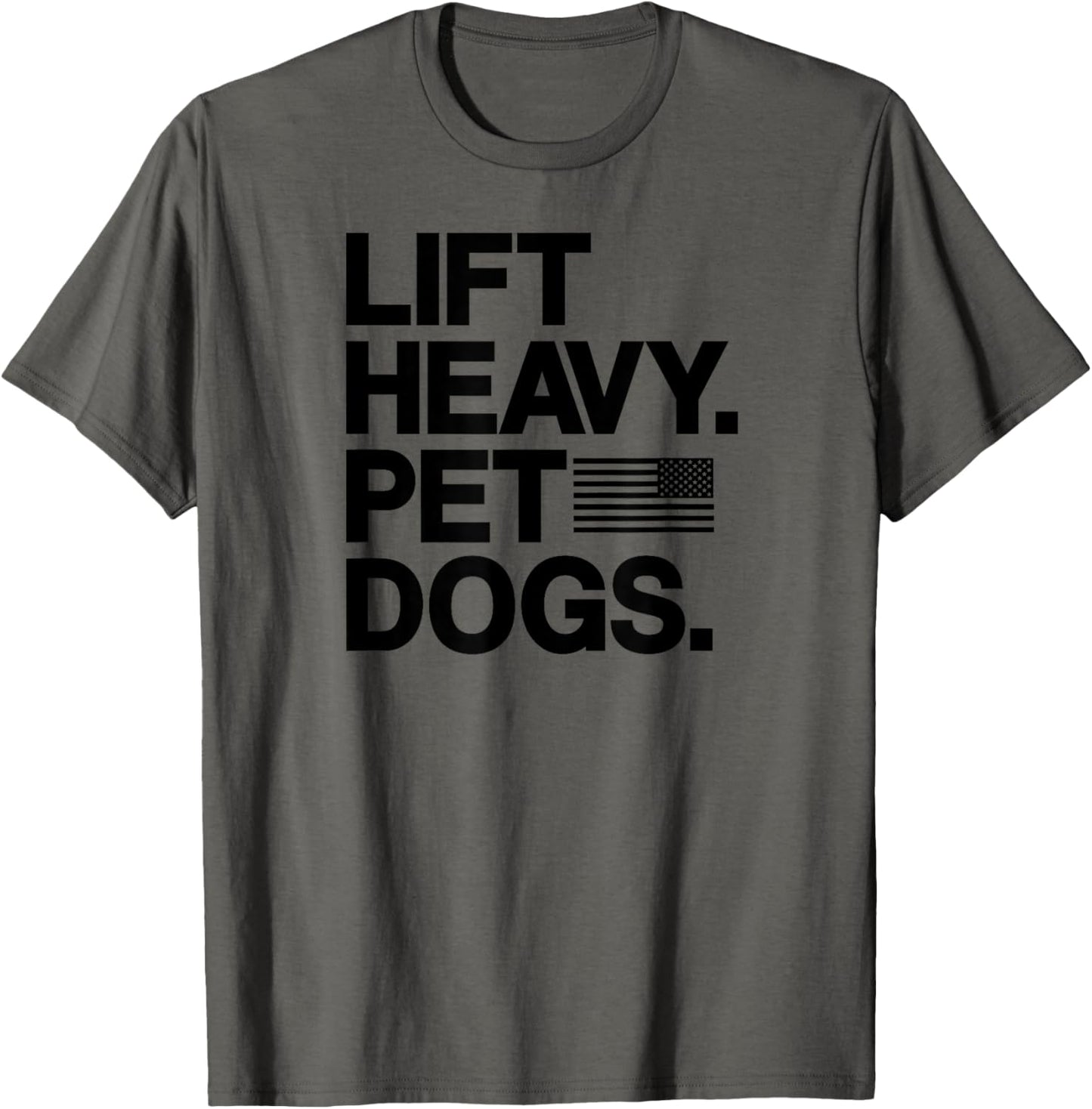 Unisex-Kids Dog Lovers Fitness Enthusiasts Classic Fit Round Neck Short Sleeve Grey T-Shirt Small