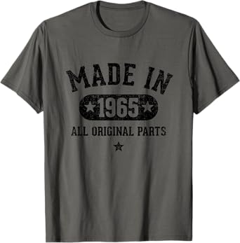 Retro 60th Birthday 60 Years Old Men Women Born In 1965 T-Shirt