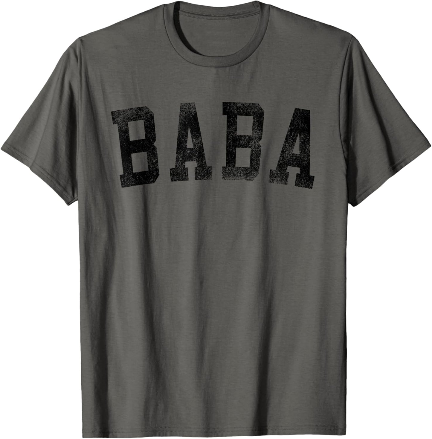 Baba - Classic Bold Font Birthday Baba T-Shirt, Small, Grey