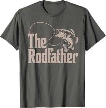 The Rodfather Dad Fishing Gift Men Bass Fish from Daughter T-Shirt