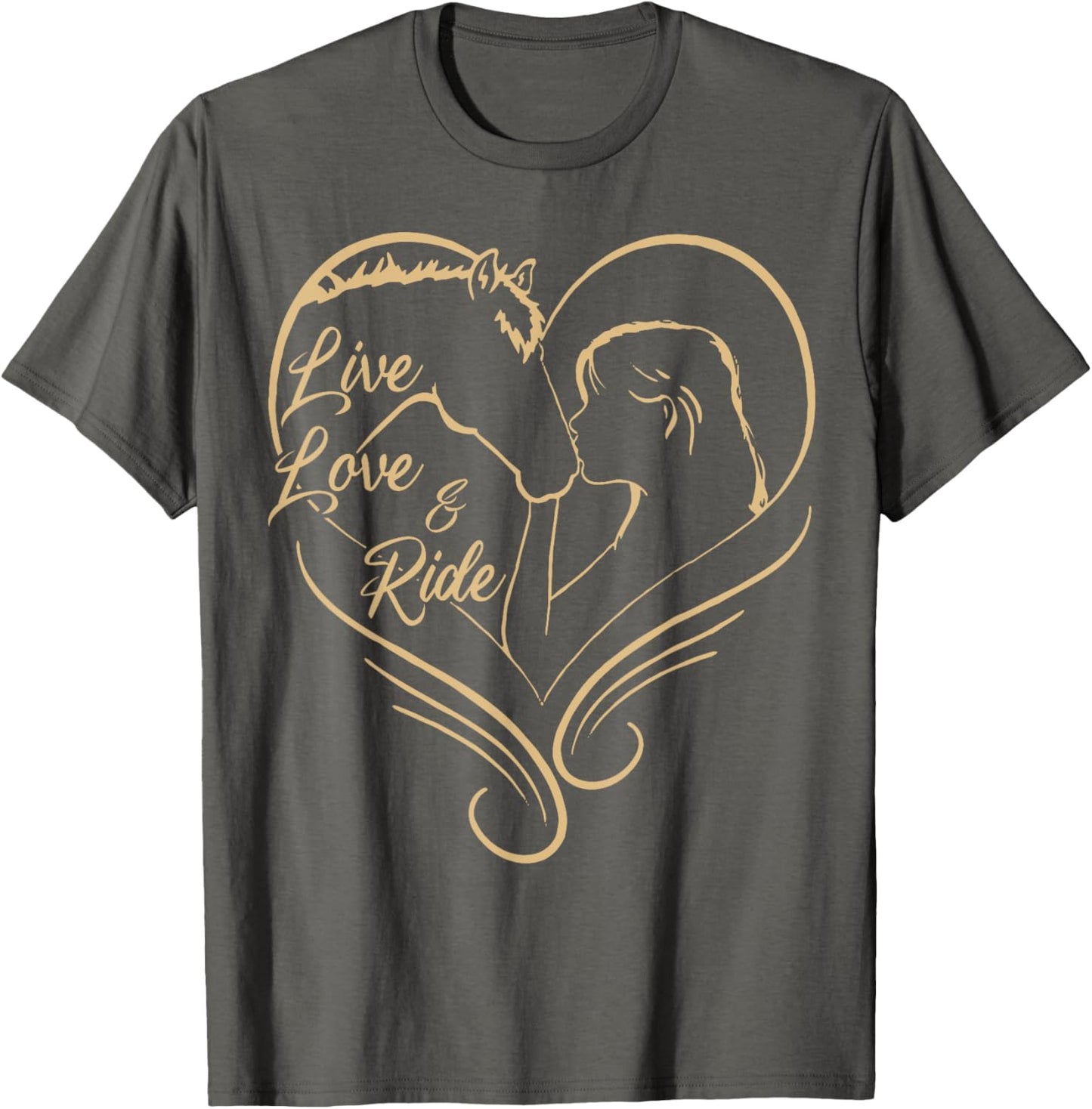 Girl Horse-Shirt Live Love And Ride Women Cowgirl Equestrian T-Shirt