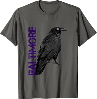 Baltimore Maryland Edgar Allan Poe Raven Eye T-Shirt