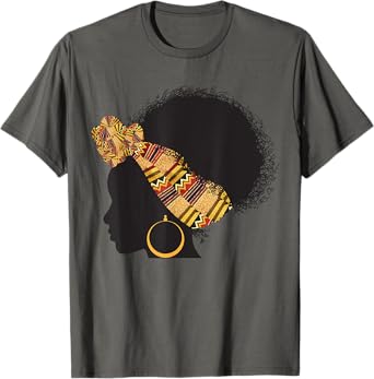 Funny Kente Cloth Head Wrap Gift For African American Women T-Shirt
